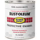 Rust-Oleum Stops Rust Oil Based Semi-Gloss Protective Rust Control Enamel, White, 1 Qt. Image 7
