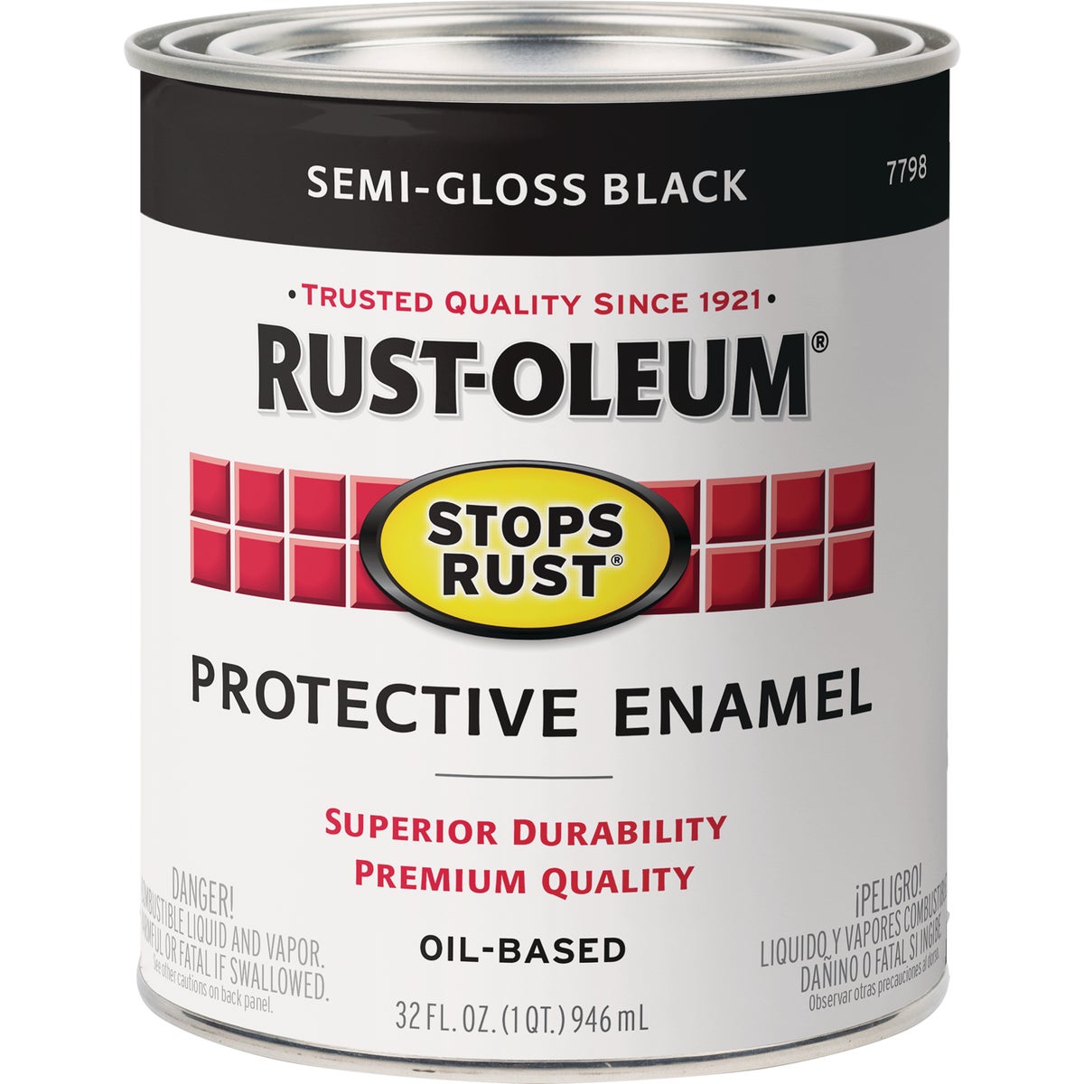 Rust-Oleum Stops Rust Oil Based Semi-Gloss Protective Rust Control Enamel, Black, 1 Qt. Image 7