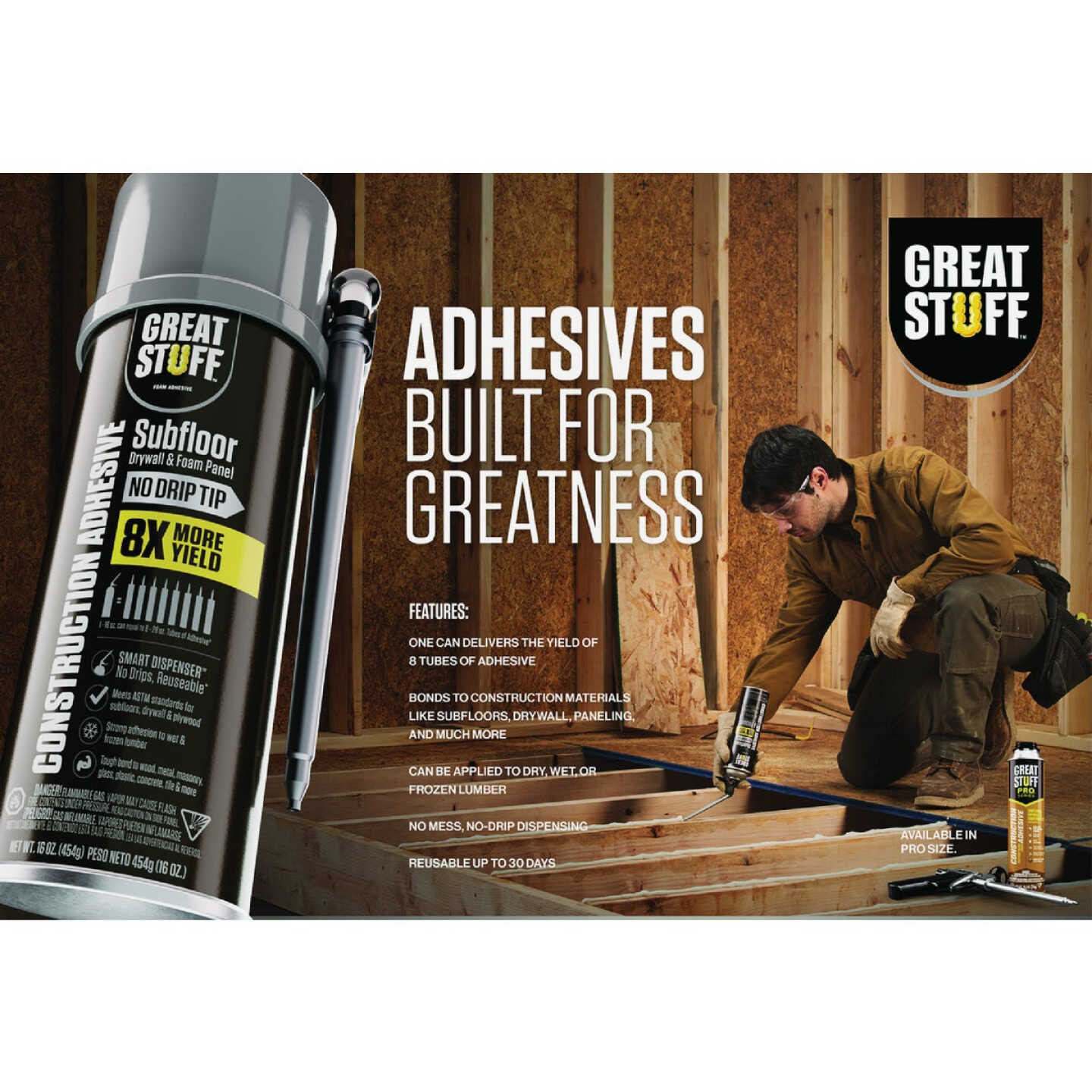 Great Stuff 16 Oz. Subfloor Construction Adhesive Image 5
