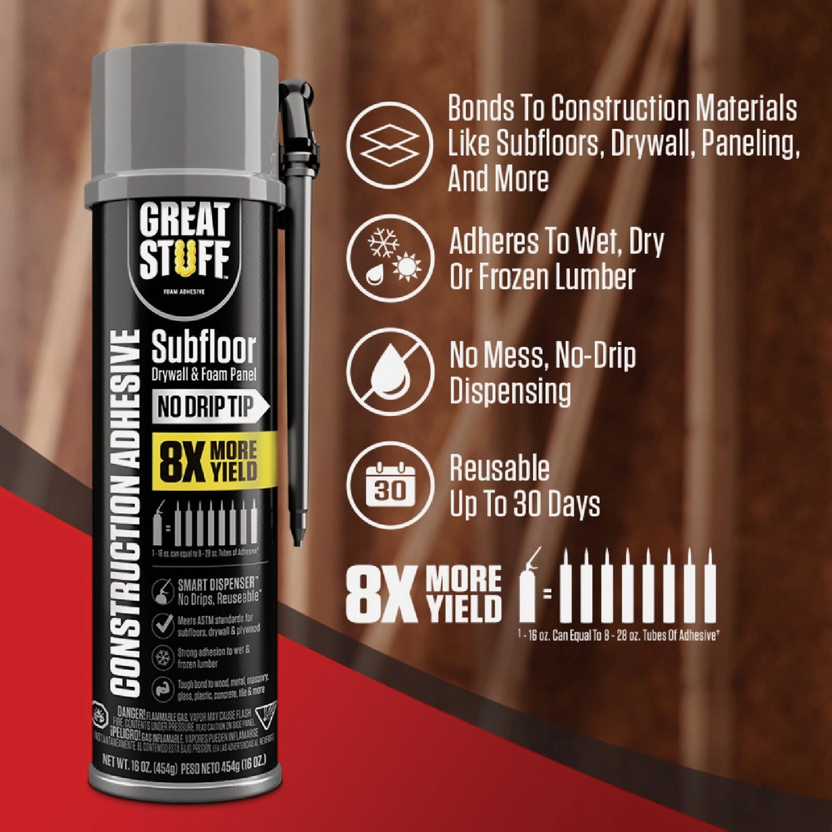 Great Stuff 16 Oz. Subfloor Construction Adhesive Image 6