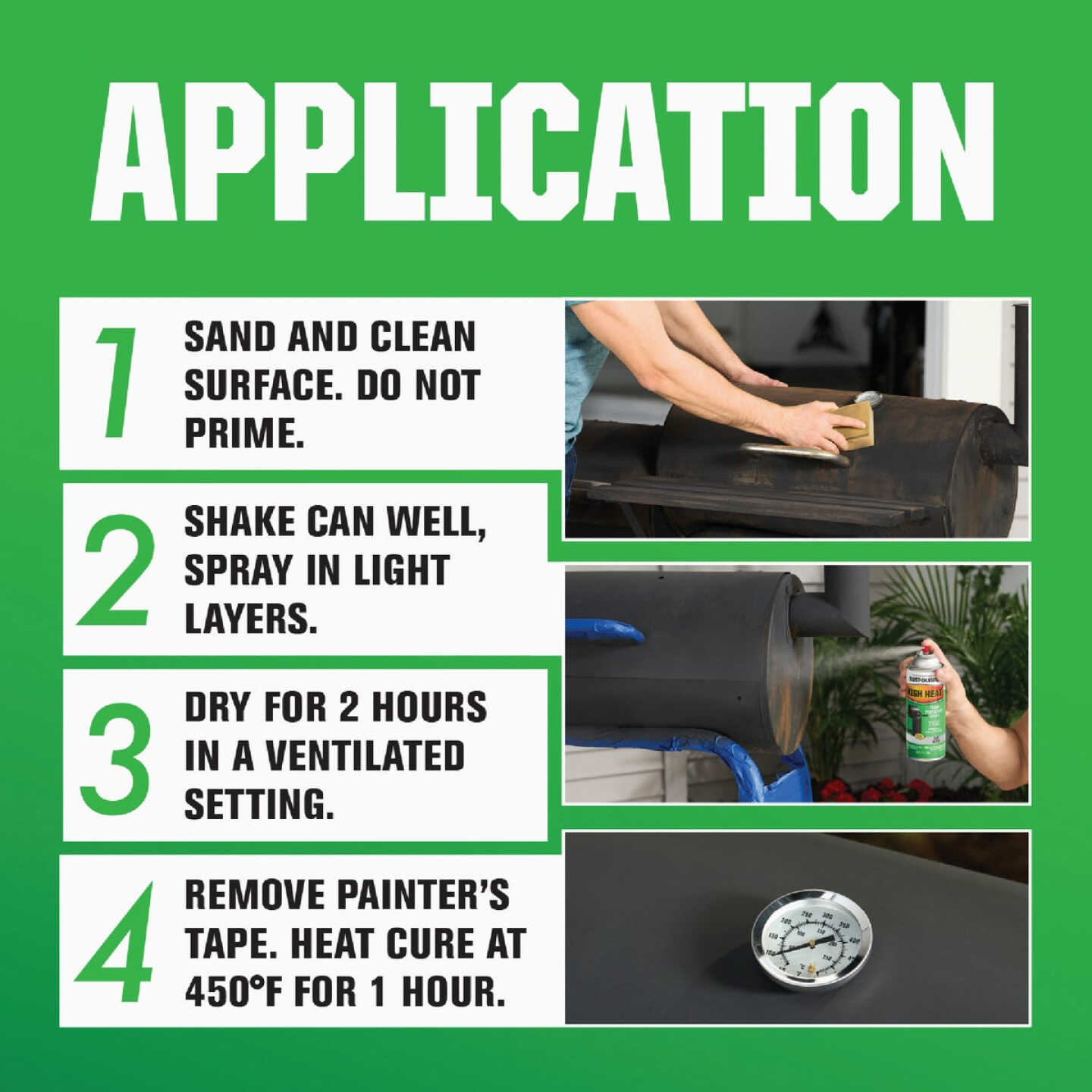 Rust-Oleum Silver Flat 12 Oz. High Heat Spray Paint Image 6