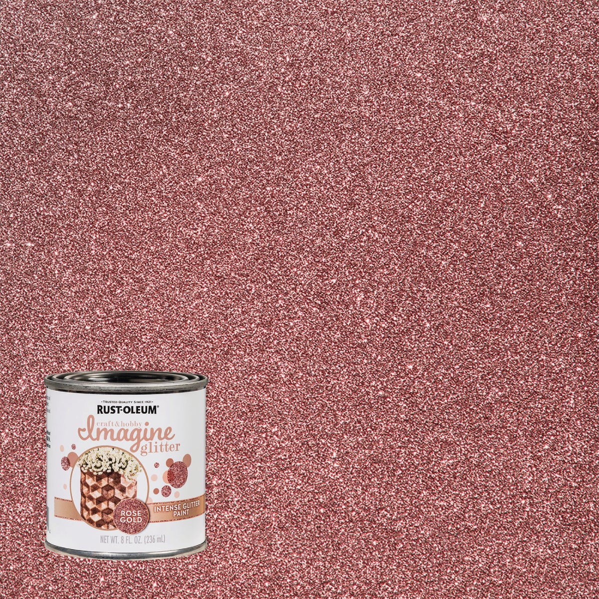 Rust-Oleum Imagine Craft & Hobby 8 Oz. Intense Rose Gold Glitter Paint