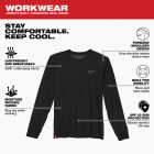 Milwaukee 2XL Black Long Sleeve Unisex Hybrid Work Shirt Image 4