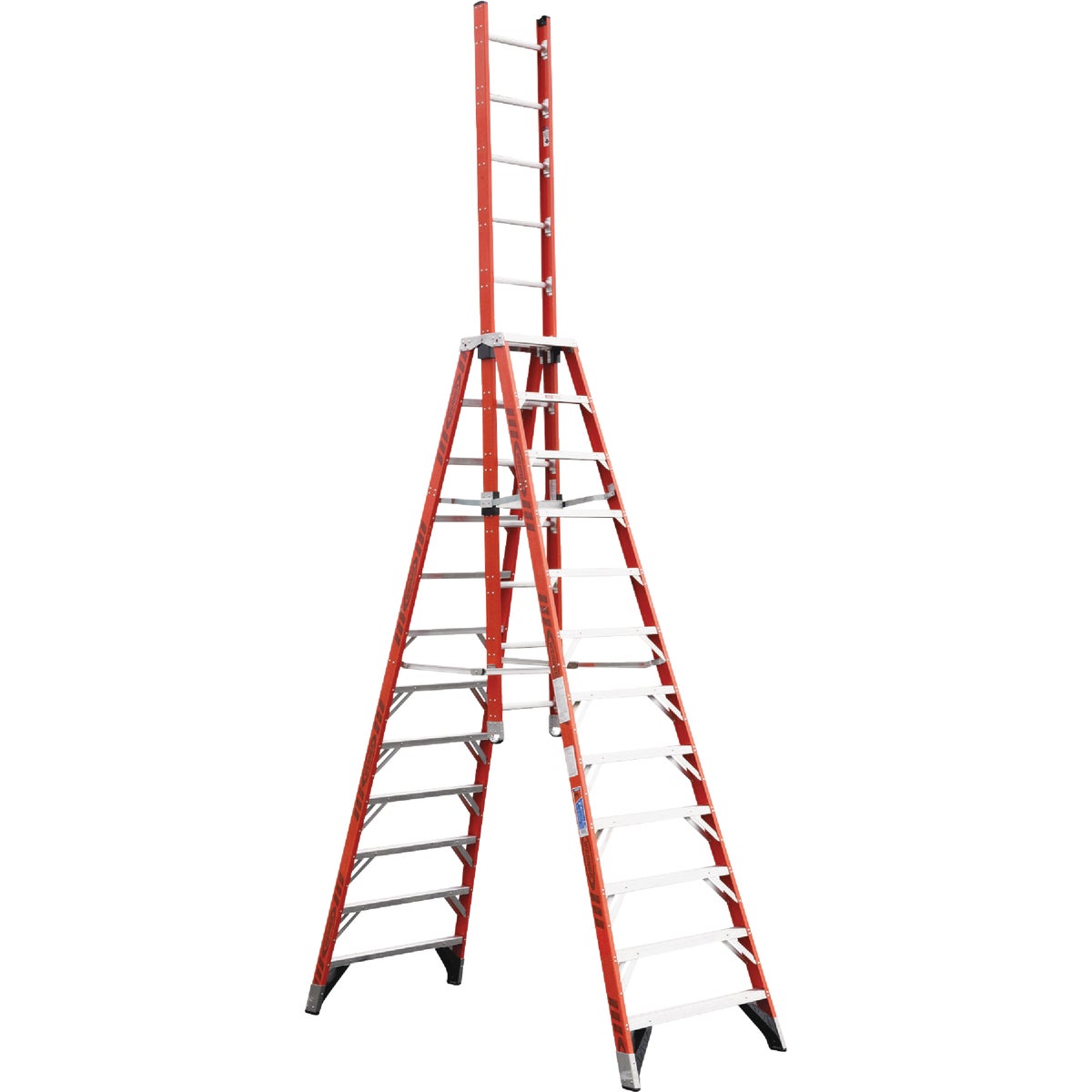 Werner 12 Ft. Fiberglass Extension Trestle Ladder With 300 Lb. Load Capacity Type 1A Duty Rating
