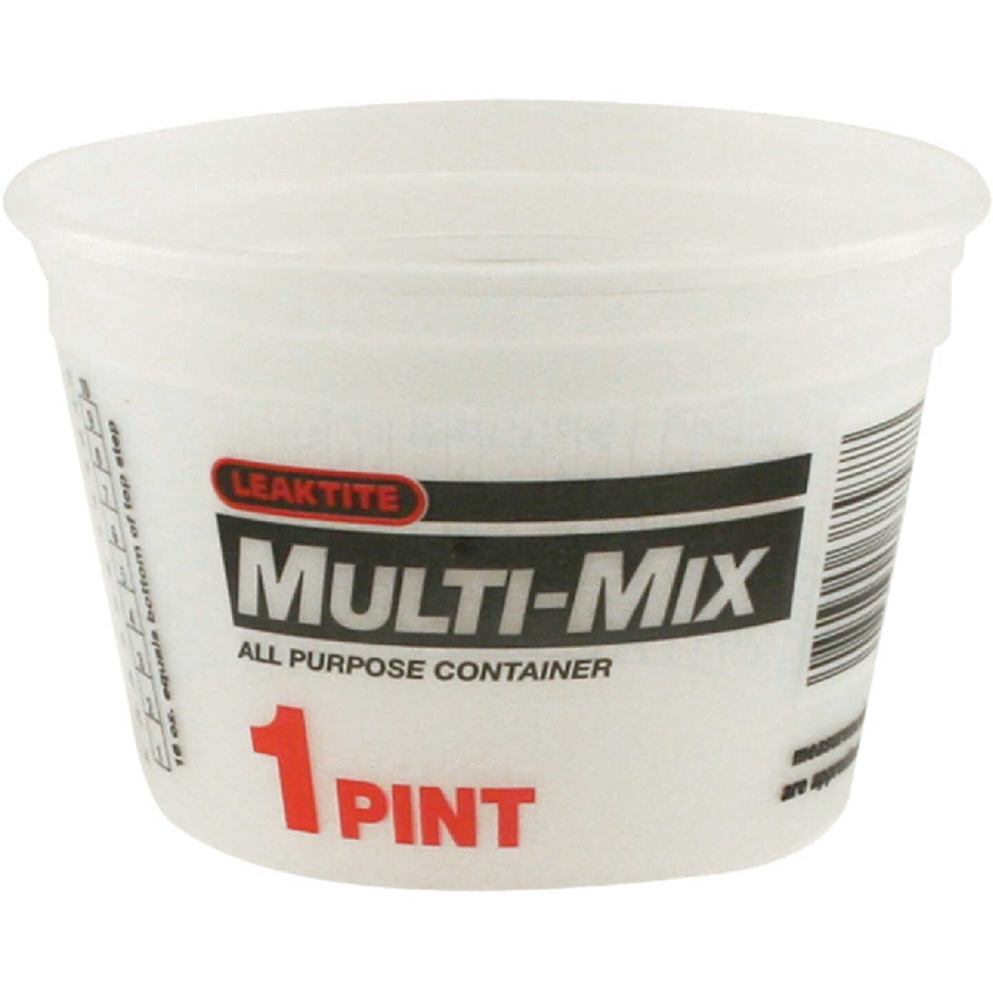Leaktite 1 Pt. Semi-Transparent Multi-Mix All Purpose Mixing And Storage Container Image 1