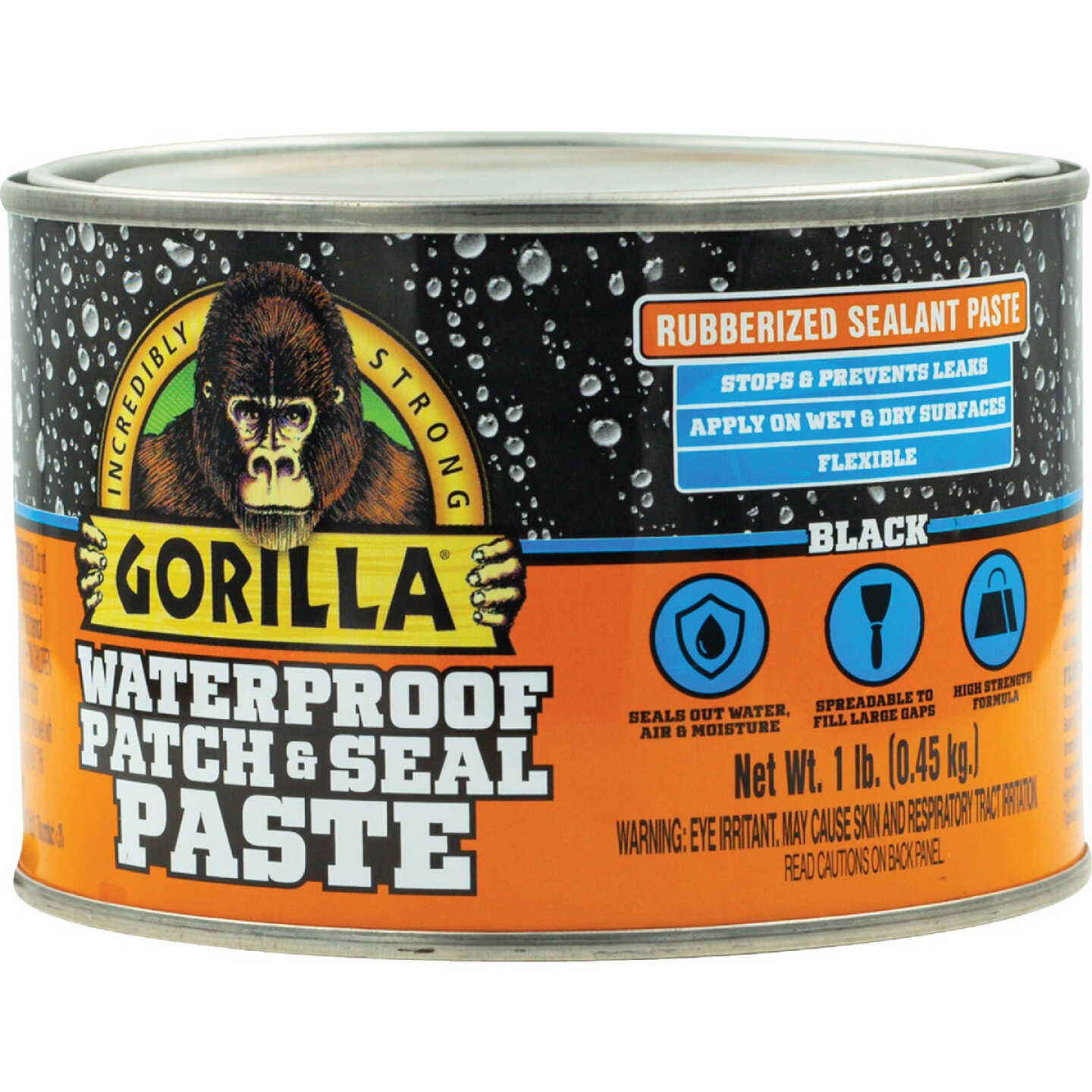 Gorilla 1 Lb. Black Waterproof Patch & Seal Paste Image 1