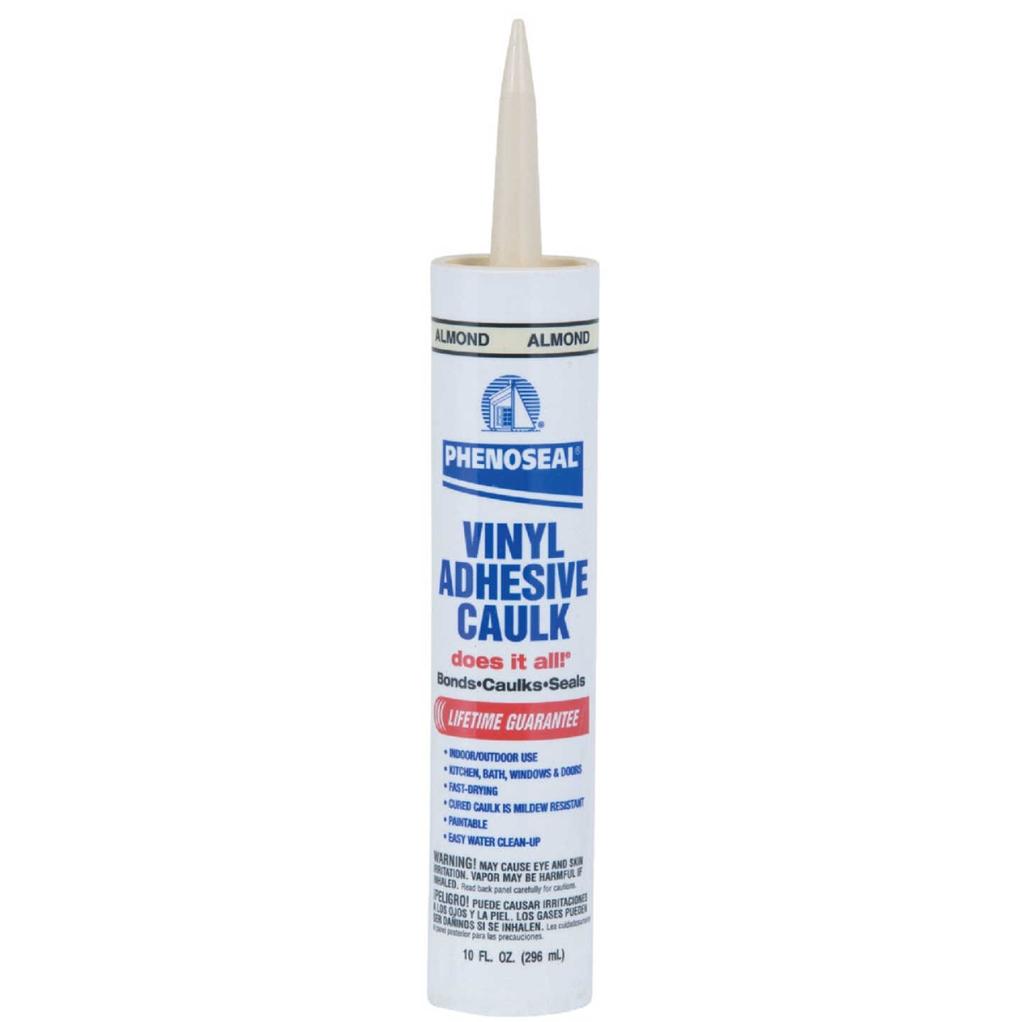 Phenoseal 10 Oz. Almond Vinyl Adhesive Caulk Image 1