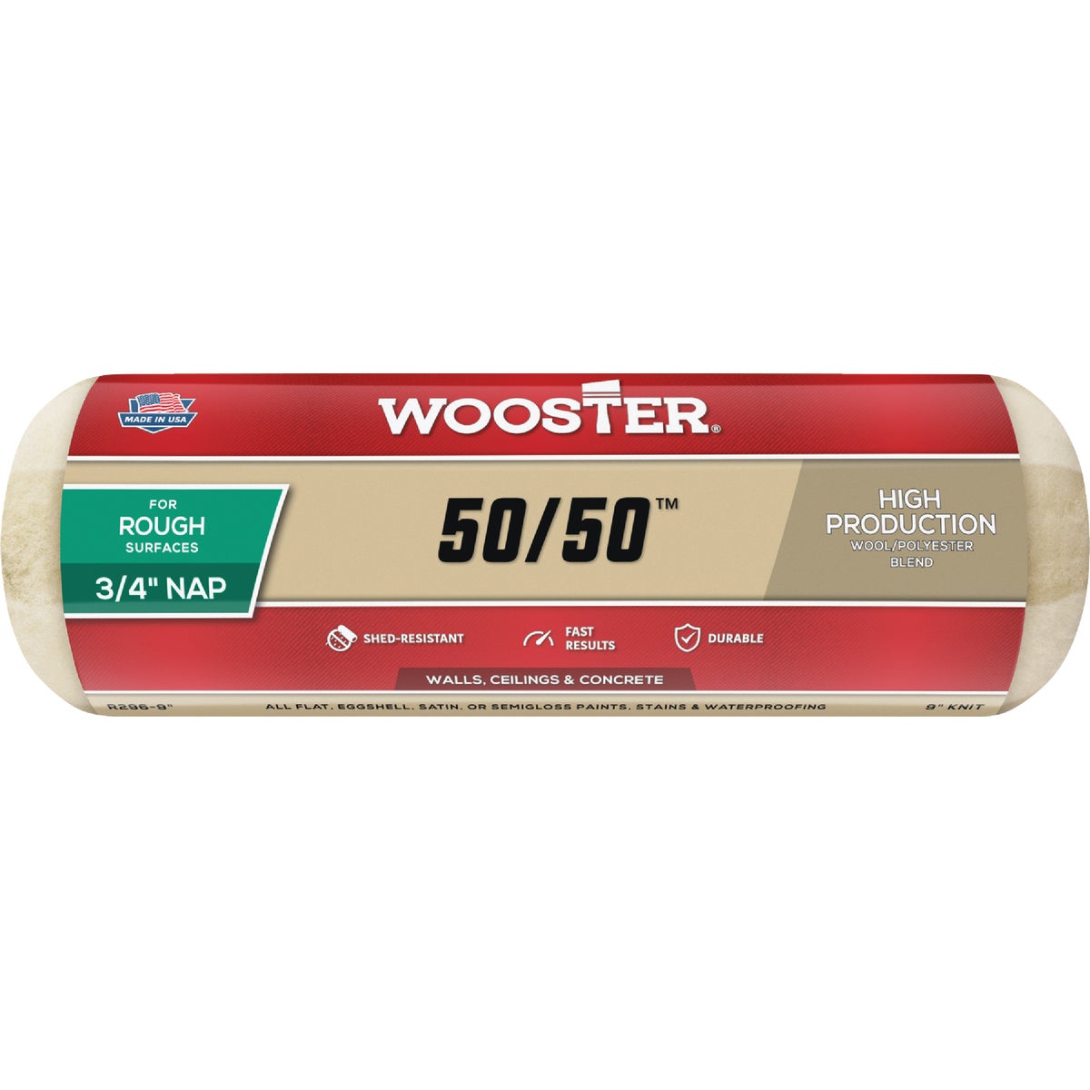 Wooster 50/50 9 In. x 3/4 In. Knit Fabric Roller Cover Image 1