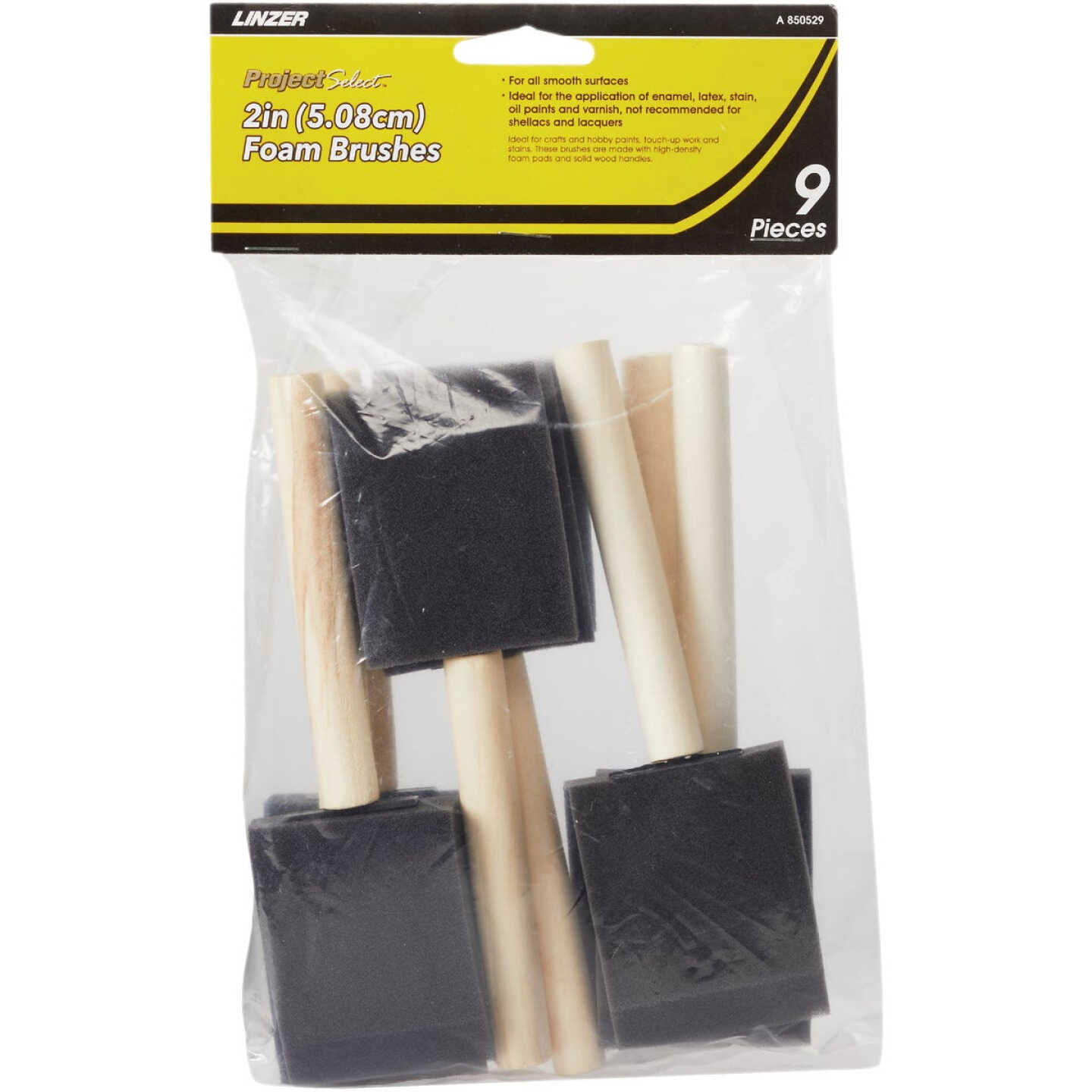 Linzer Project Select High Density Closed Foam Brush Set (9-Pack) Image 1