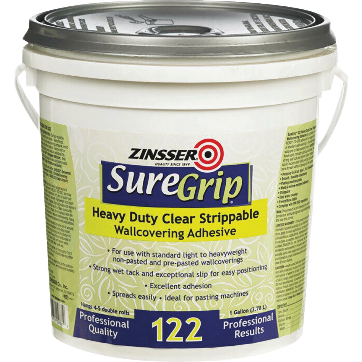 Zinsser SureGrip 1 Gal. Heavy Duty Clear Strippable Wallcovering Adhesive