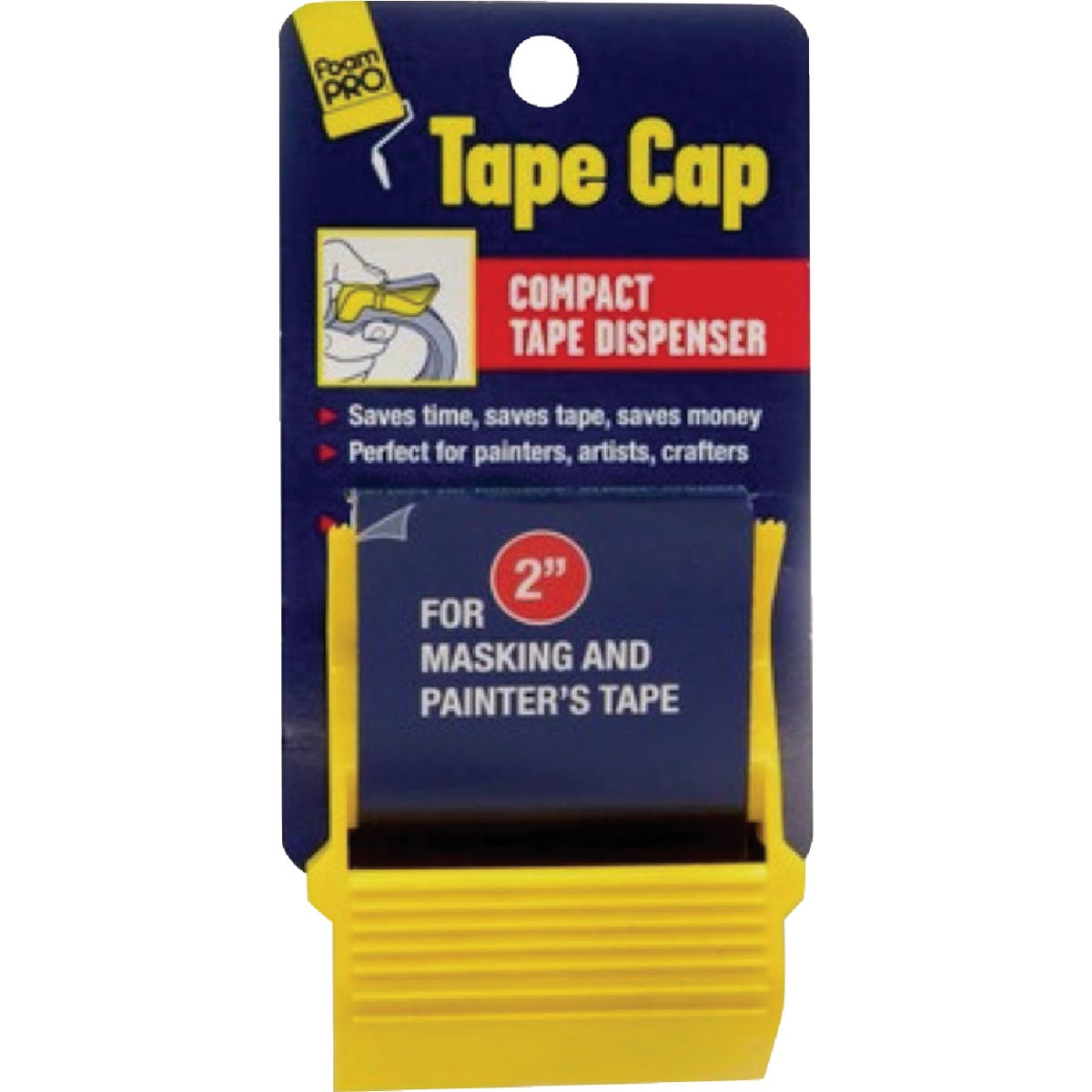 FoamPro 2 In. Tape Cap Compact Masking Tape Dispenser