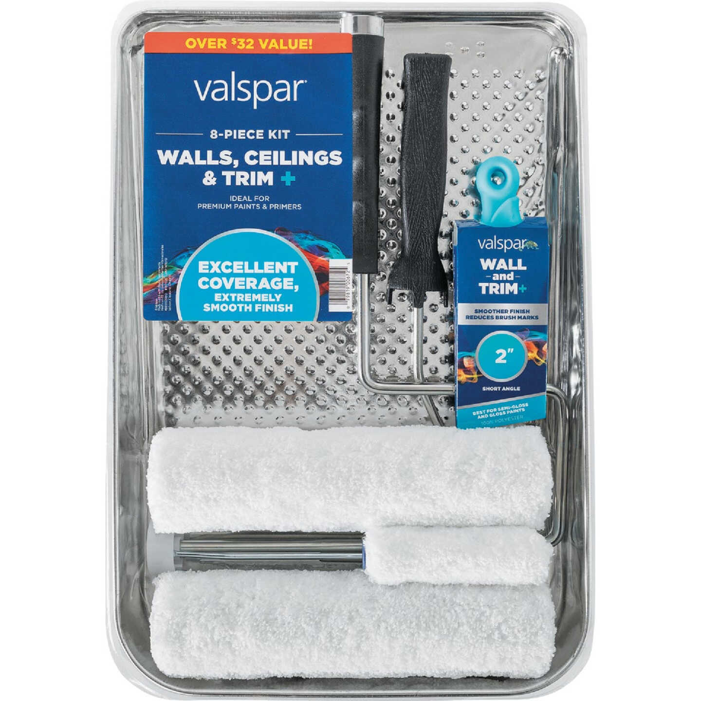 Valspar Walls, Ceilings and Trim+ Microfiber Paint Roller Kit (8-Piece) Image 1