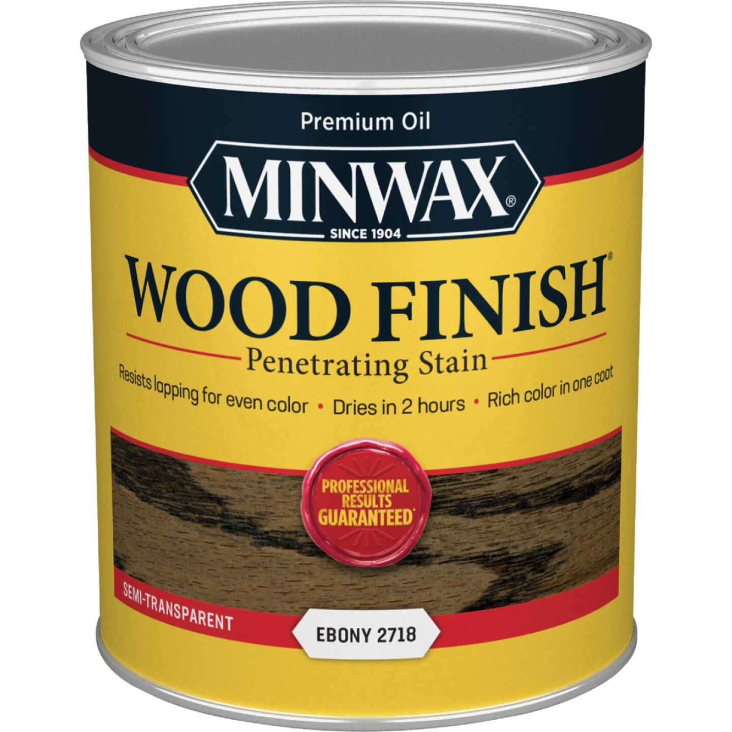 Minwax Wood Finish Penetrating Stain, Ebony, 1 Qt. Image 7