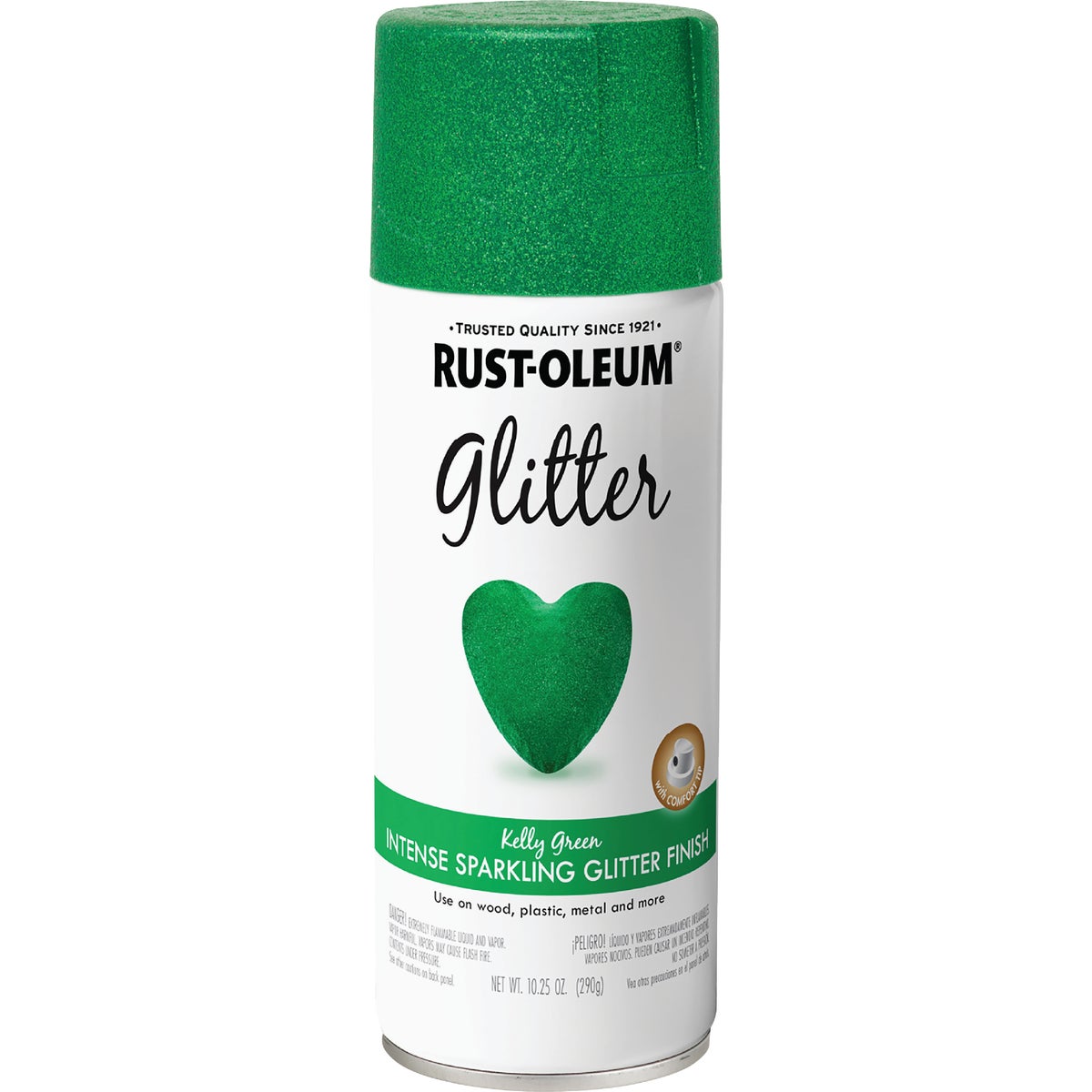 Rust-Oleum 10.25 Oz. Kelly Green Glitter Spray Paint Image 7