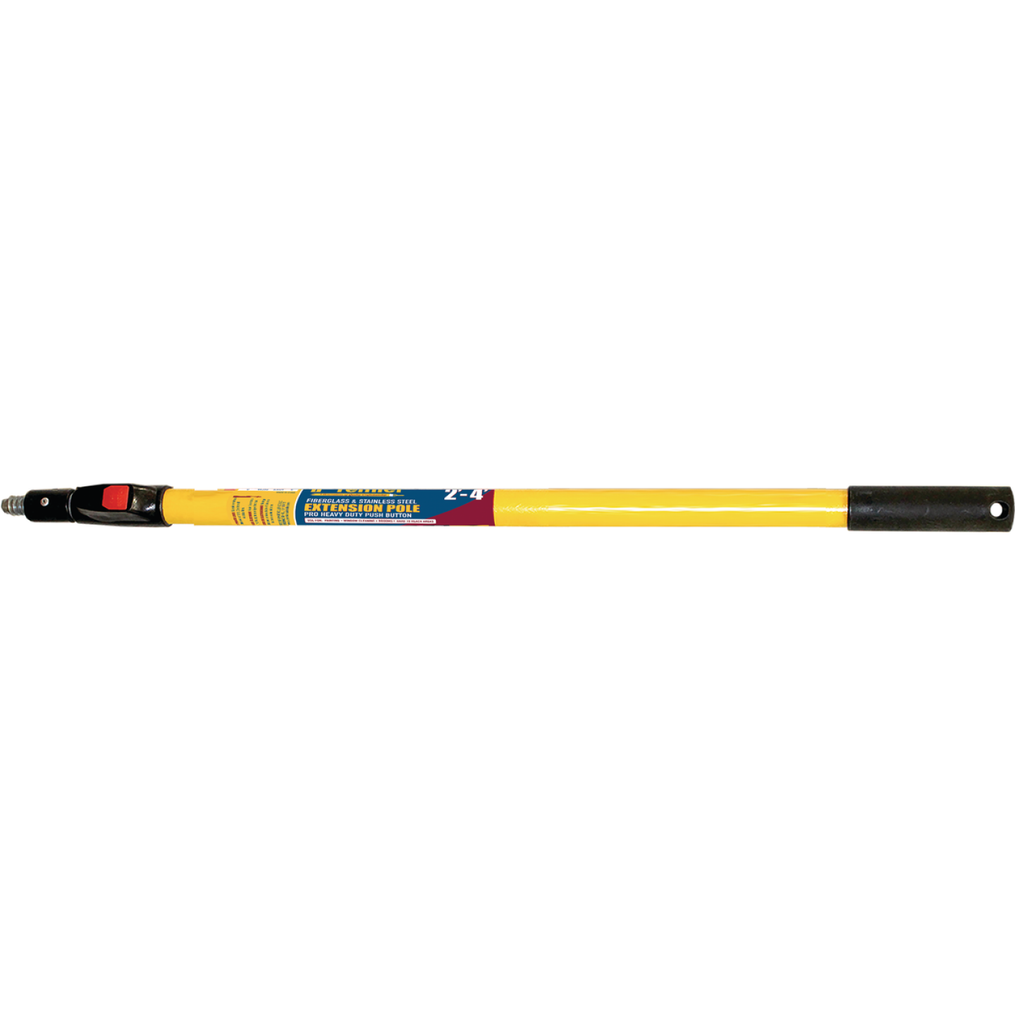 Premier 2 Ft. To 4 Ft. Telescoping Fiberglass & Stainless Steel Push Button Extension Pole Image 1