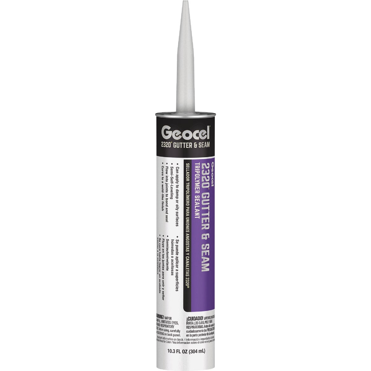 Geocel 2320 10.3 Oz. Aluminum Gray Construction Tripolymer Gutter & Narrow Seam Sealant Image 1