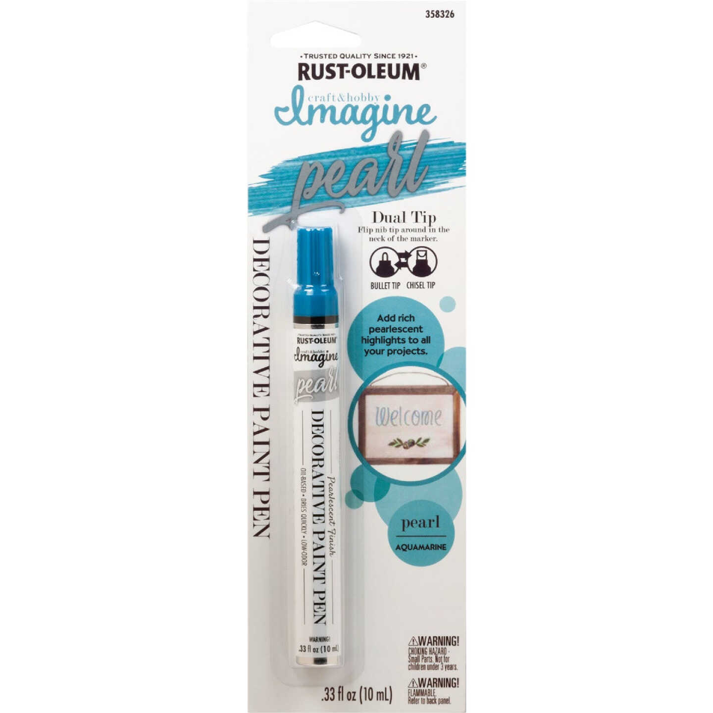 Rust-Oleum Imagine Aquamarine Pearl Decorative Paint Pen Image 1