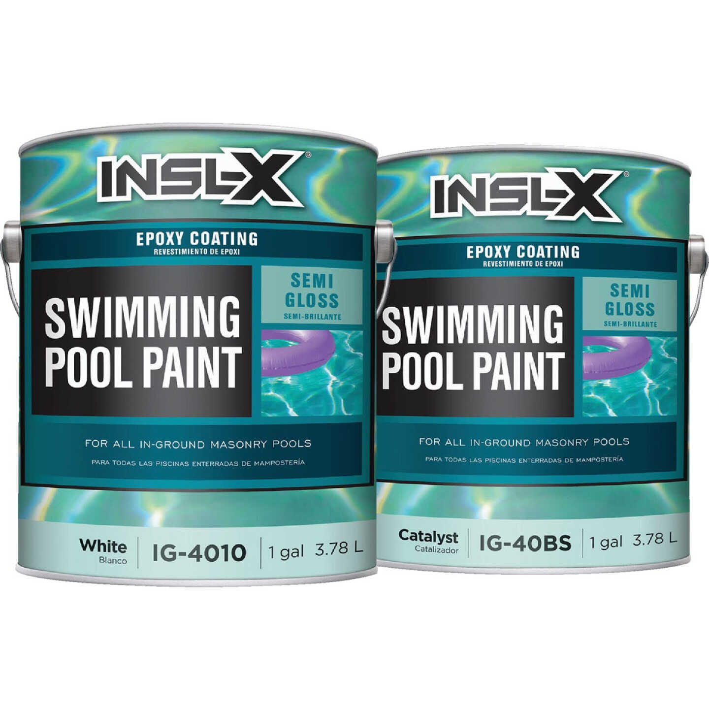 Insl-X White Semi-Gloss 2-Part Epoxy Pool Paint Image 1