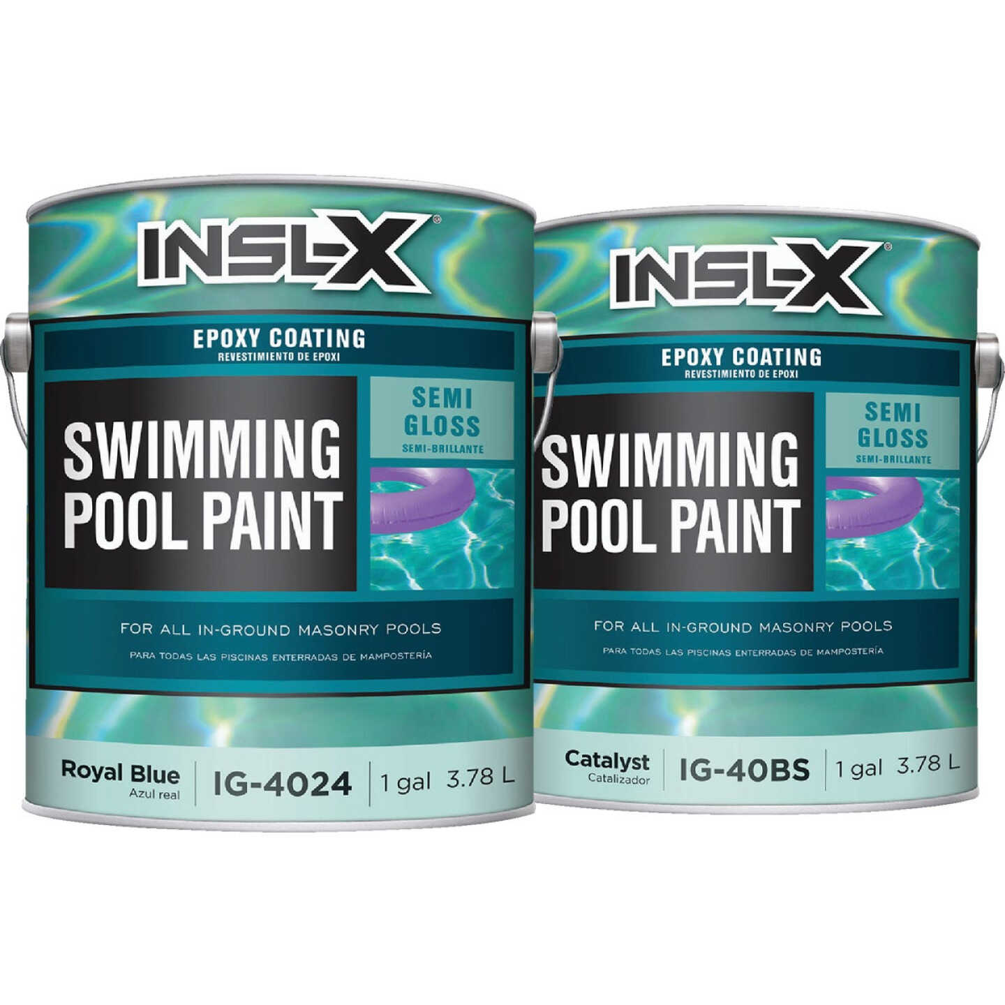 Insl-X Royal Blue Semi-Gloss 2-Part Epoxy Pool Paint Image 1