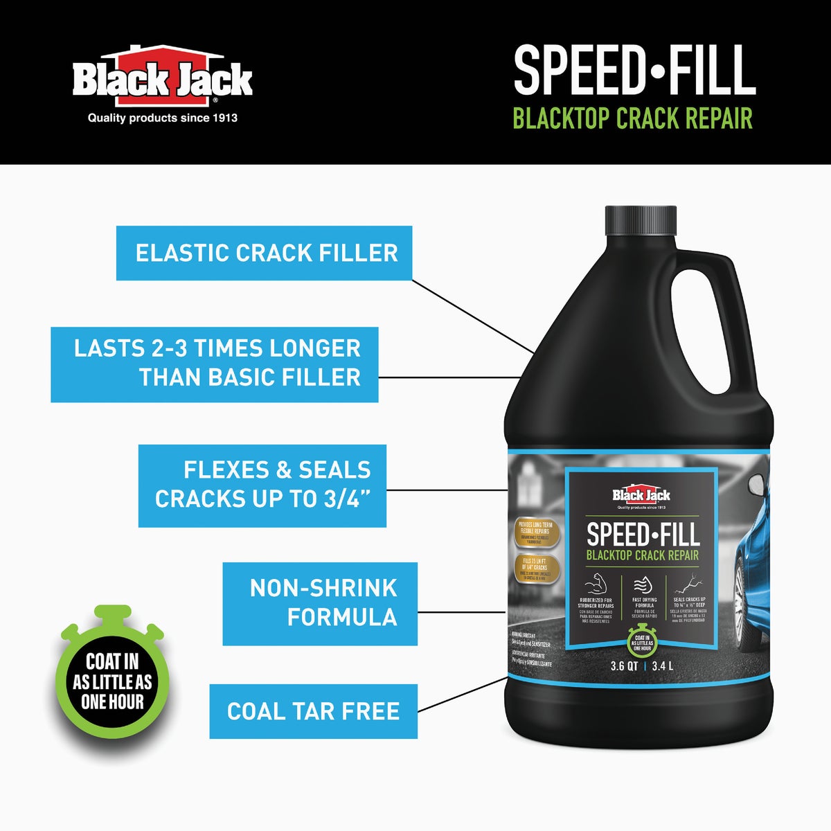 Black Jack Speed-Fill 1 Gal. Elastic Crack Filler Image 2