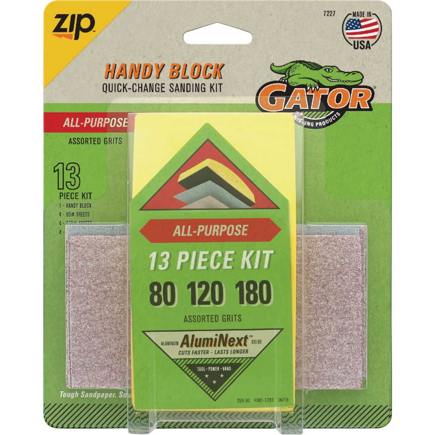 Gator Grit Zip Hook & Loop Hand Sanding Block Kit (13-Piece) Image 1