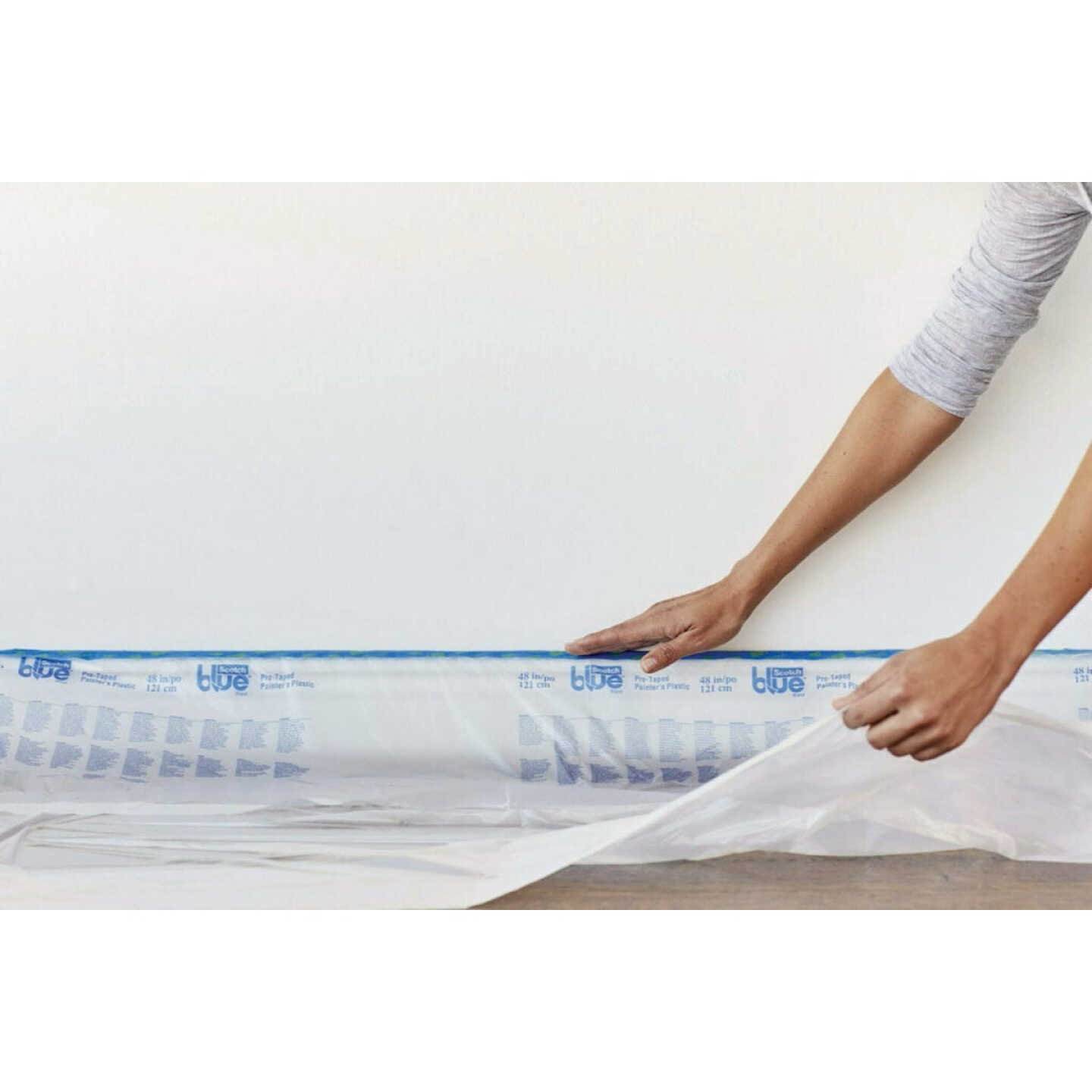 Scotch Blue 48 In. x 30 Yd. Pre-taped Painter's Tape and Plastic Image 3