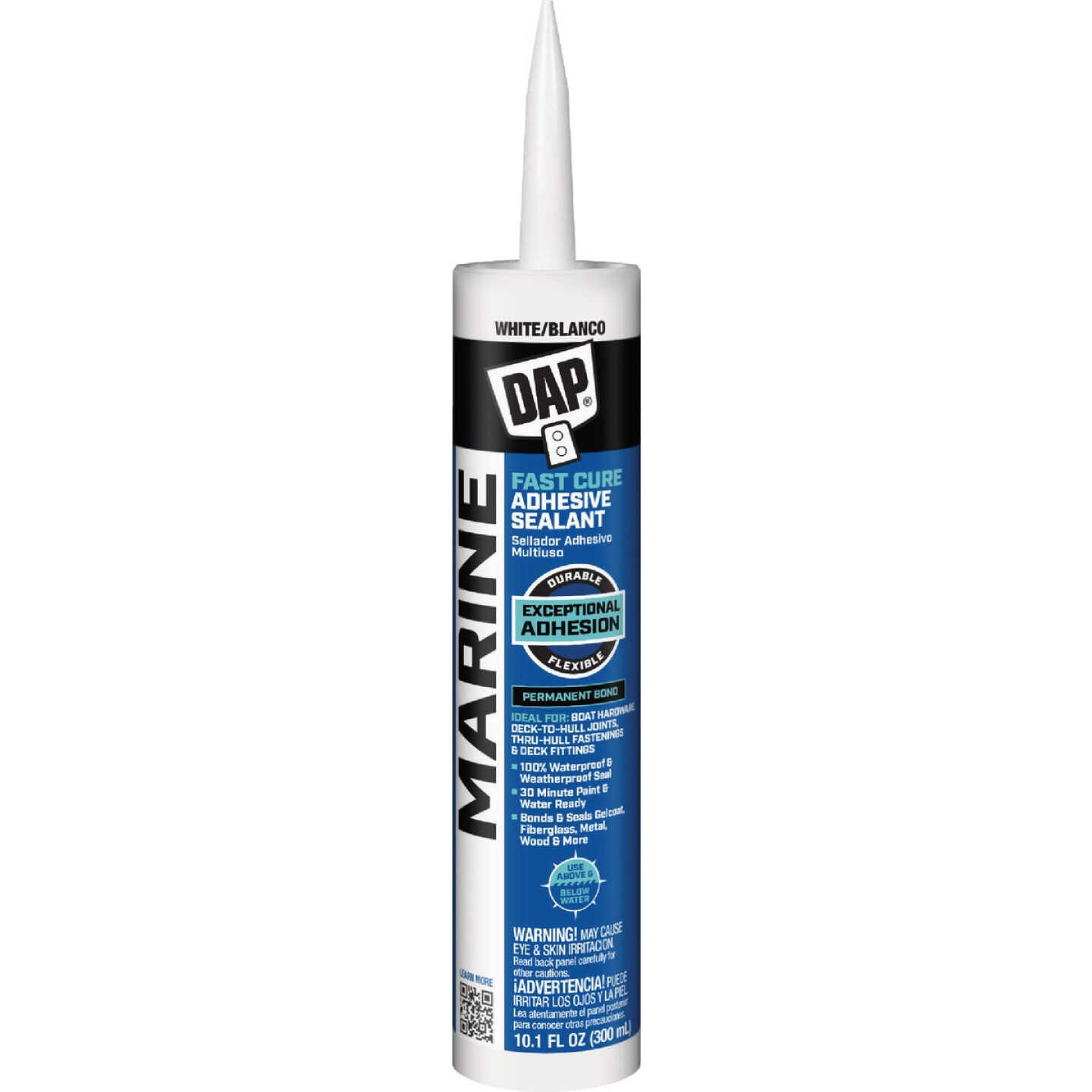 DAP 10.1 Oz. White Fast Cure Marine Adhesive Sealant Image 1
