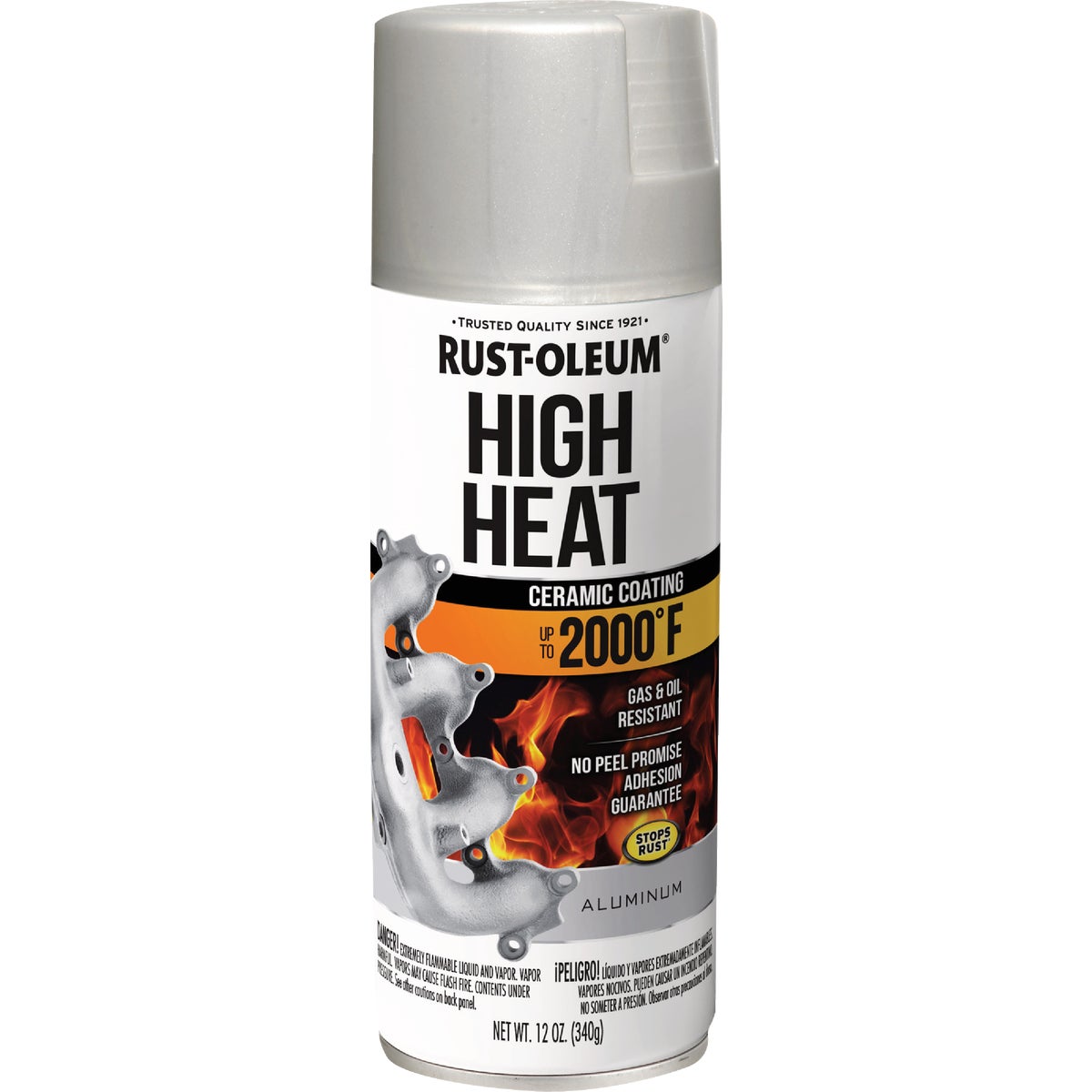 Rust-Oleum Stops Rust Flat Aluminum 12 Oz. High Heat Spray Paint
