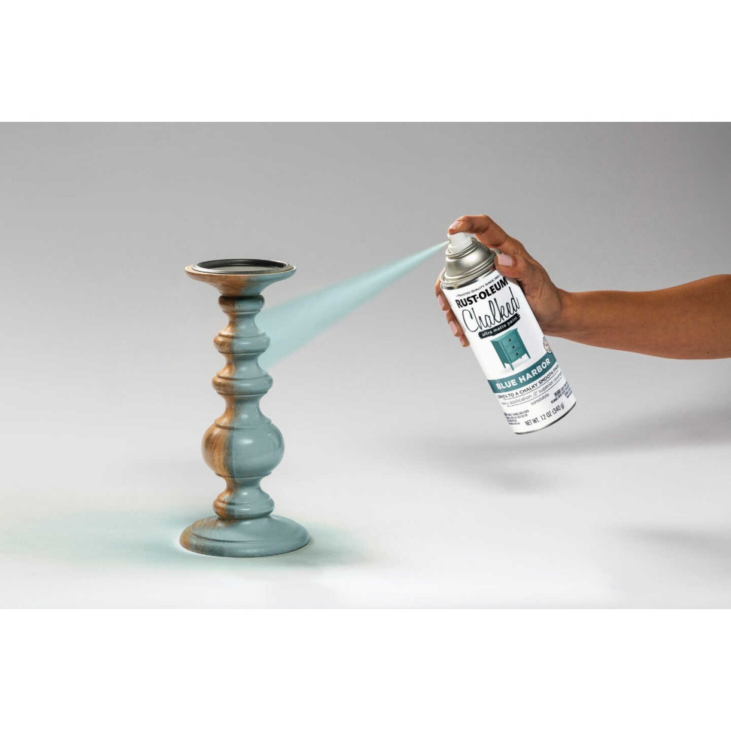 Rust-Oleum Chalked 12 Oz. Ultra Matte Spray Paint, Blue Harbor Image 5