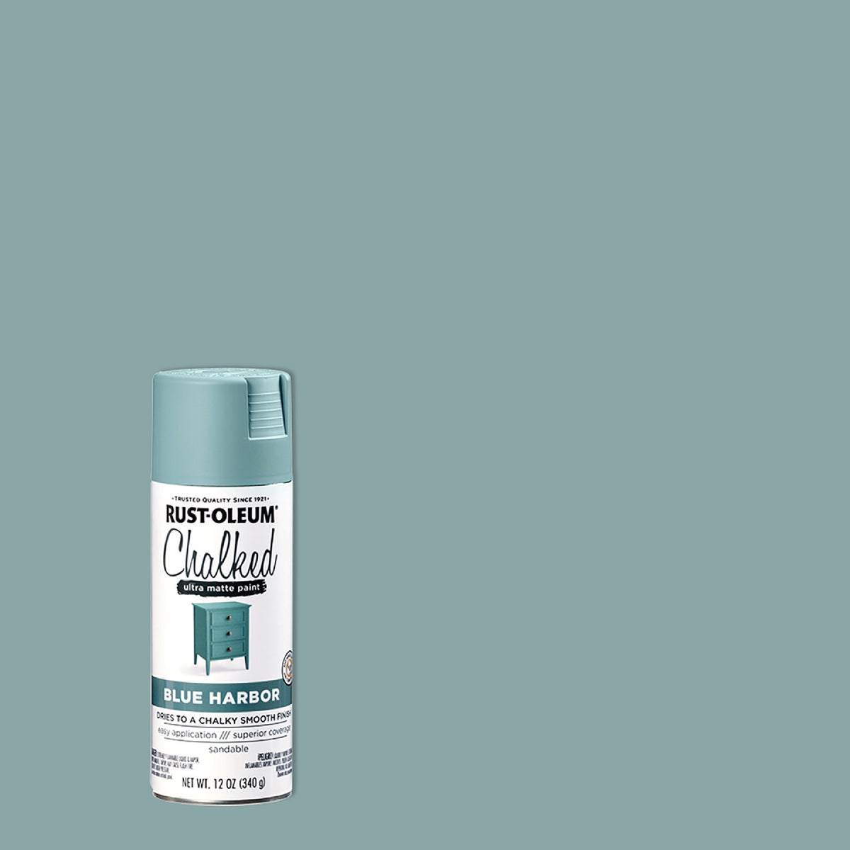 Rust-Oleum Chalked 12 Oz. Ultra Matte Spray Paint, Blue Harbor Image 6