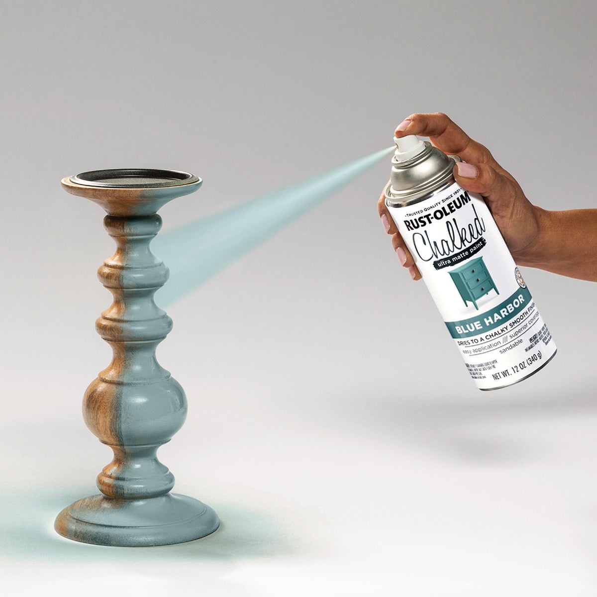 Rust-Oleum Chalked 12 Oz. Ultra Matte Spray Paint, Blue Harbor Image 2