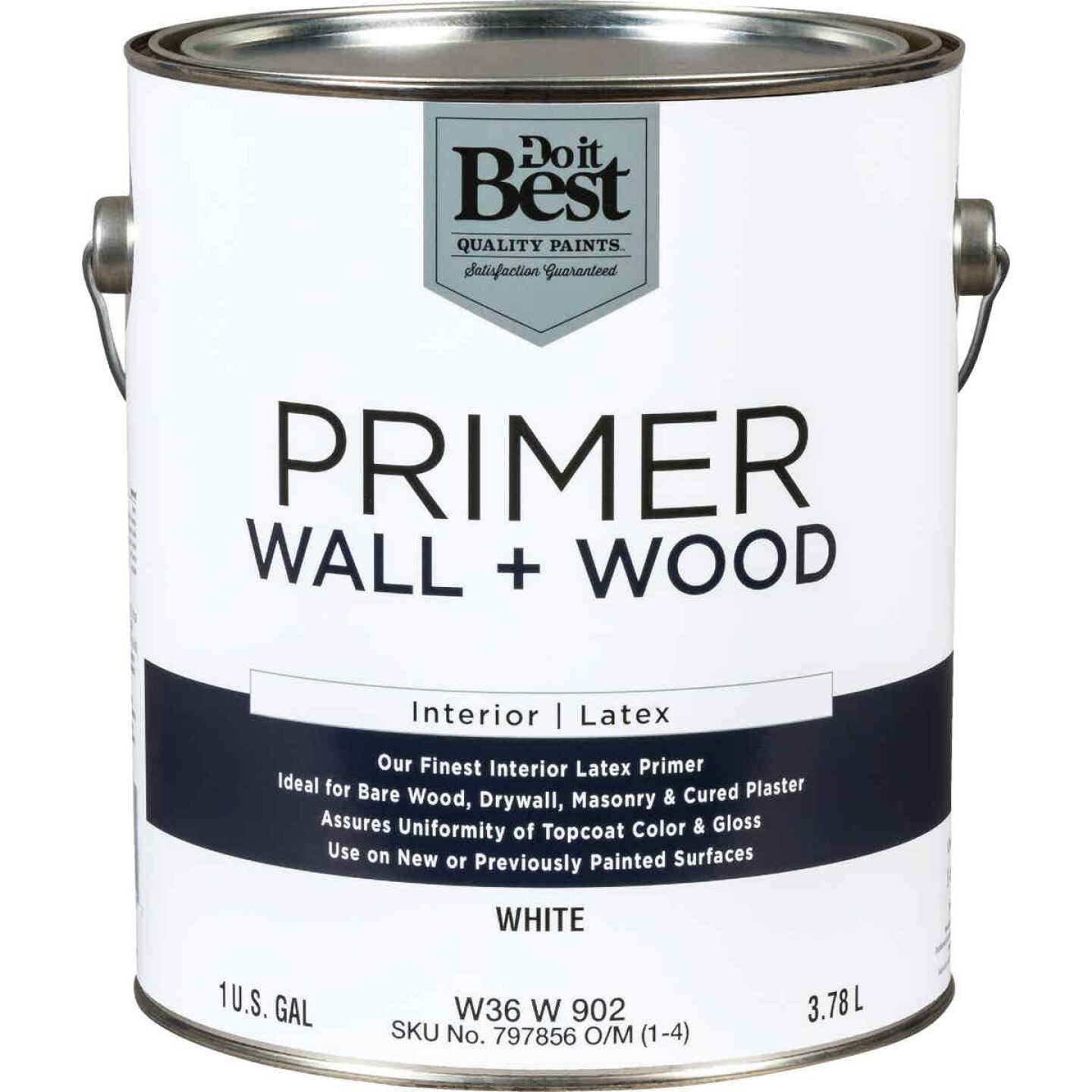 Do it Best Interior Latex Wall and Wood Primer, White, 1 Gal. Image 1