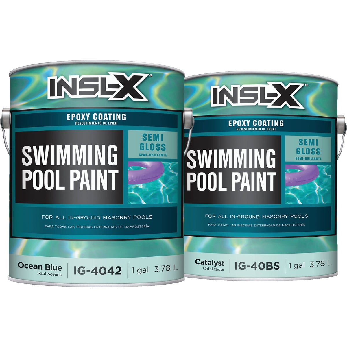 Insl-X Ocean Blue Semi-Gloss 2-Part Epoxy Pool Paint