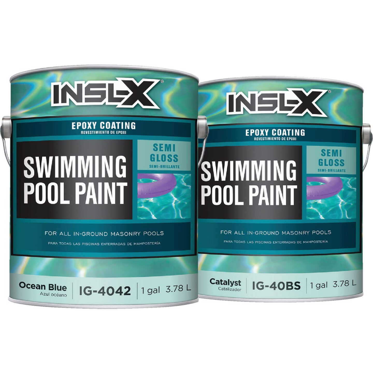 Insl-X Ocean Blue Semi-Gloss 2-Part Epoxy Pool Paint Image 1
