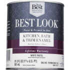 Best Look Latex Paint & Primer In One Kitchen Bath & Trim Enamel Gloss Interior Wall Paint, White-Pastel Base, 1 Qt. Image 2