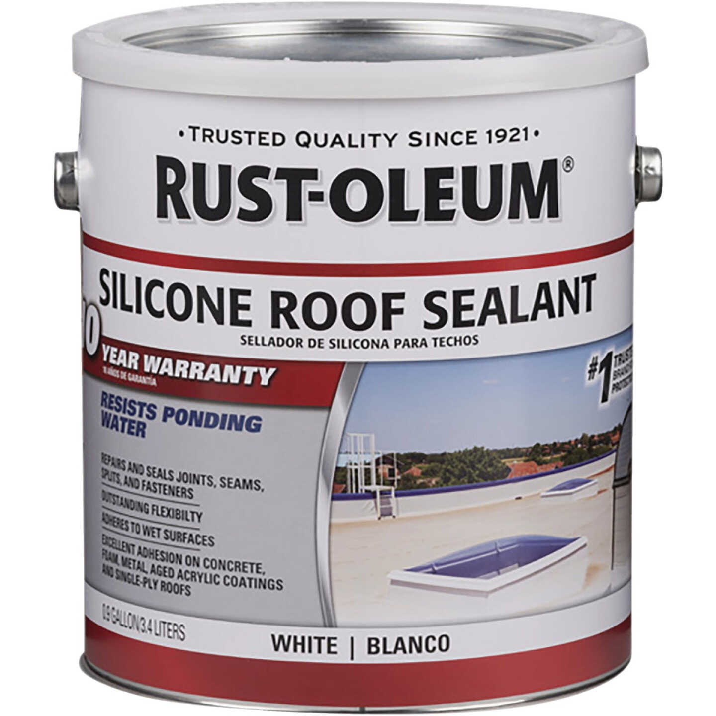 Rust-Oleum 1 Gal. Silicone Roof Sealant, White Image 4