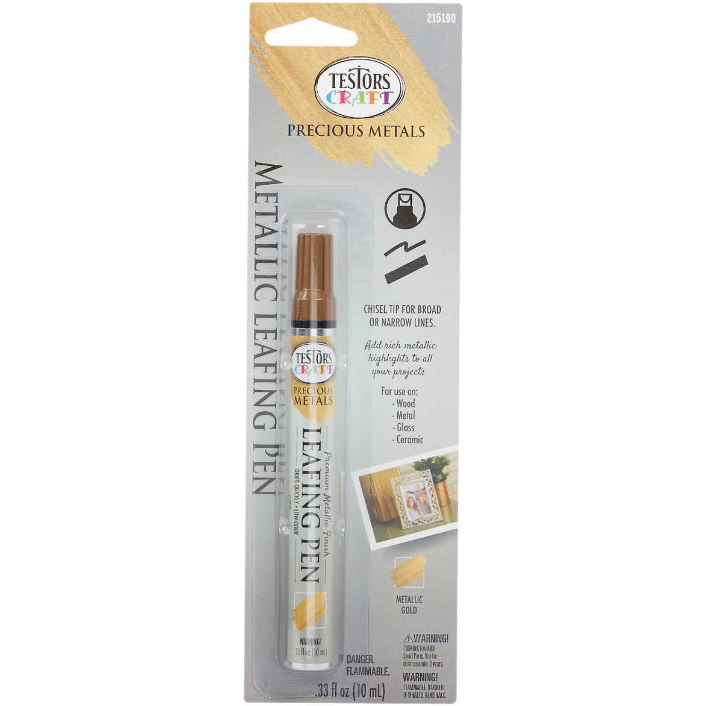 Testors Craft Metallic Gold Leafing Paint Pen Image 2