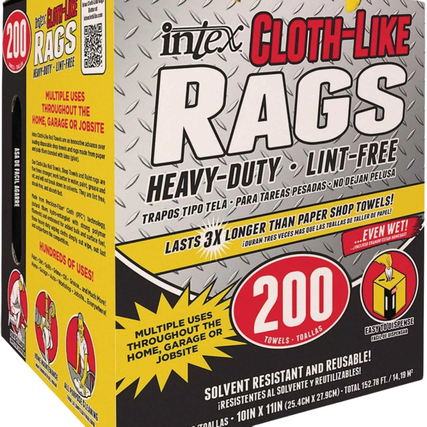 Intex 10 In. x 11 In. Disposable Wiping Cloths (200-Count) Image 1