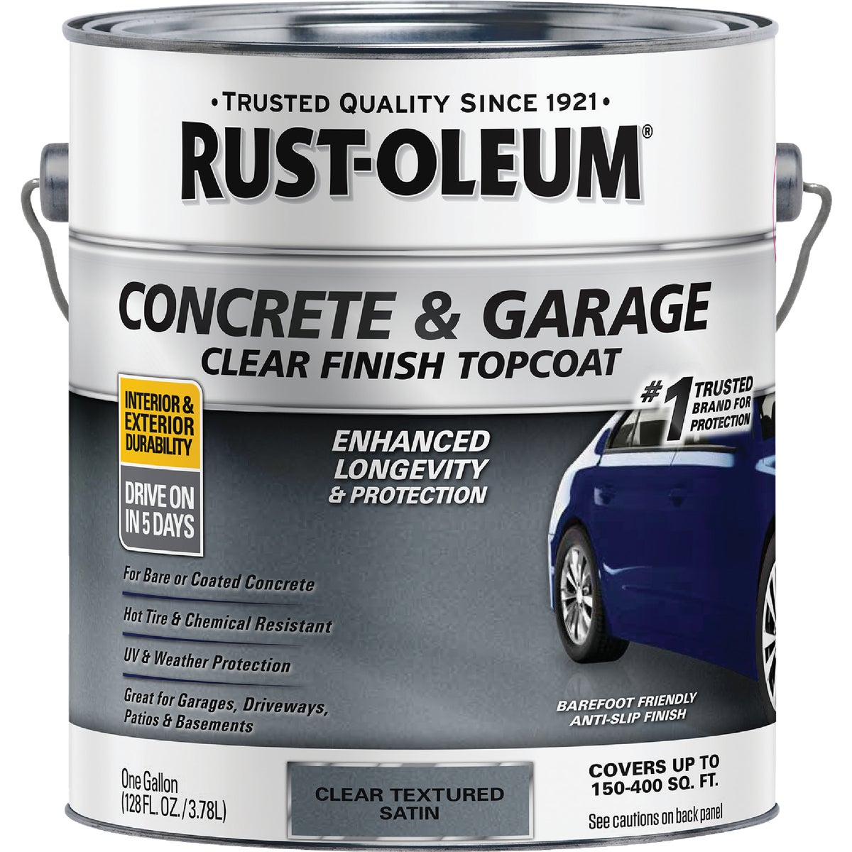 Rust-Oleum 1 Gal. Concrete and Garage Satin Textured Clear Finish Floor Topcoat Image 7