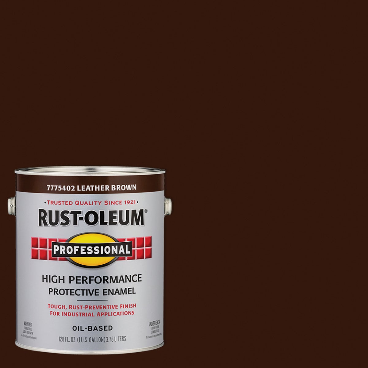 Rust-Oleum Professional DTM Oil Based Gloss Protective Rust Control Enamel, Leather Brown, 1 Gal. Image 1