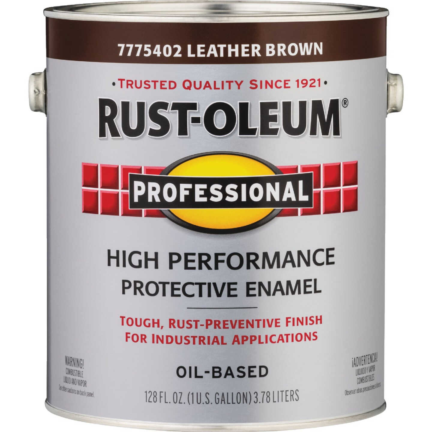 Rust-Oleum Professional DTM Oil Based Gloss Protective Rust Control Enamel, Leather Brown, 1 Gal. Image 6