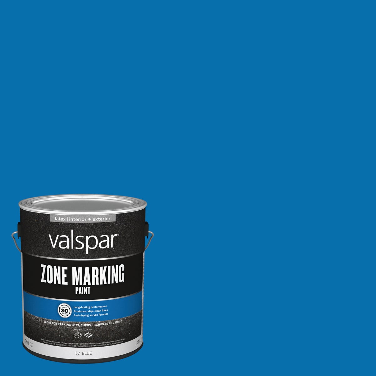 Valspar 1 Gal. Blue Latex Traffic & Zone Marking Paint