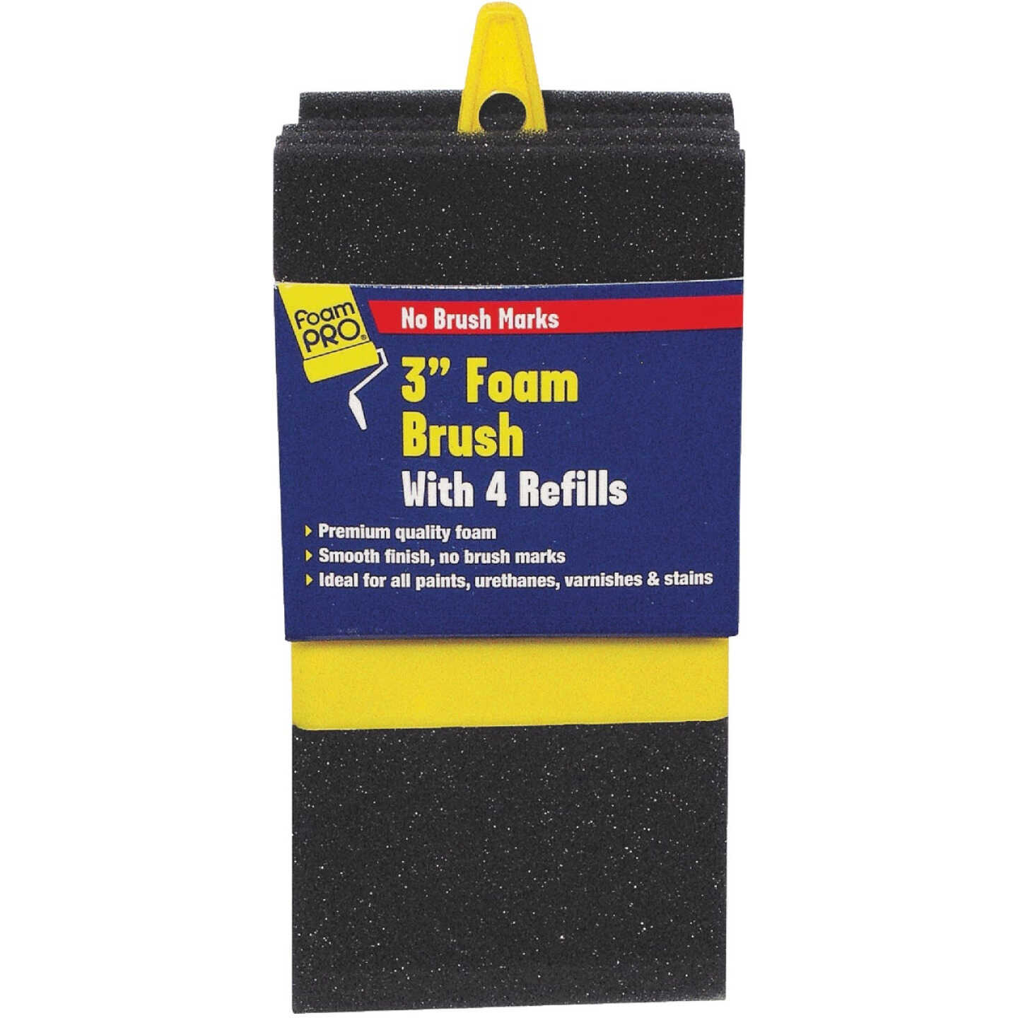 FoamPRO 3 In. Foam Brush & 4 Refills Image 1