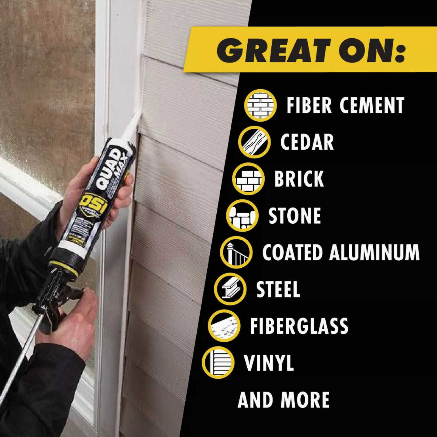 OSI Quad Max 9-1/2 Oz. Window, Door and Siding Polymer Sealant, Gray 827 Image 3