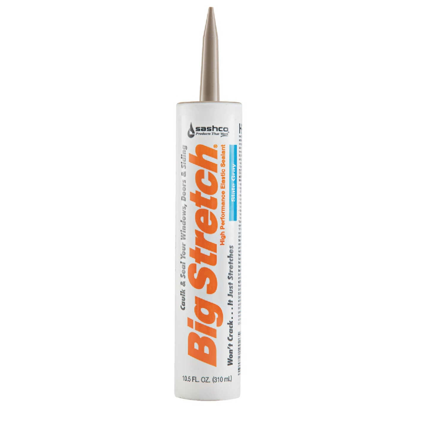 Sashco Big Stretch 10.5 Oz. Acrylic Elastomeric Caulk, Slate Gray Image 1