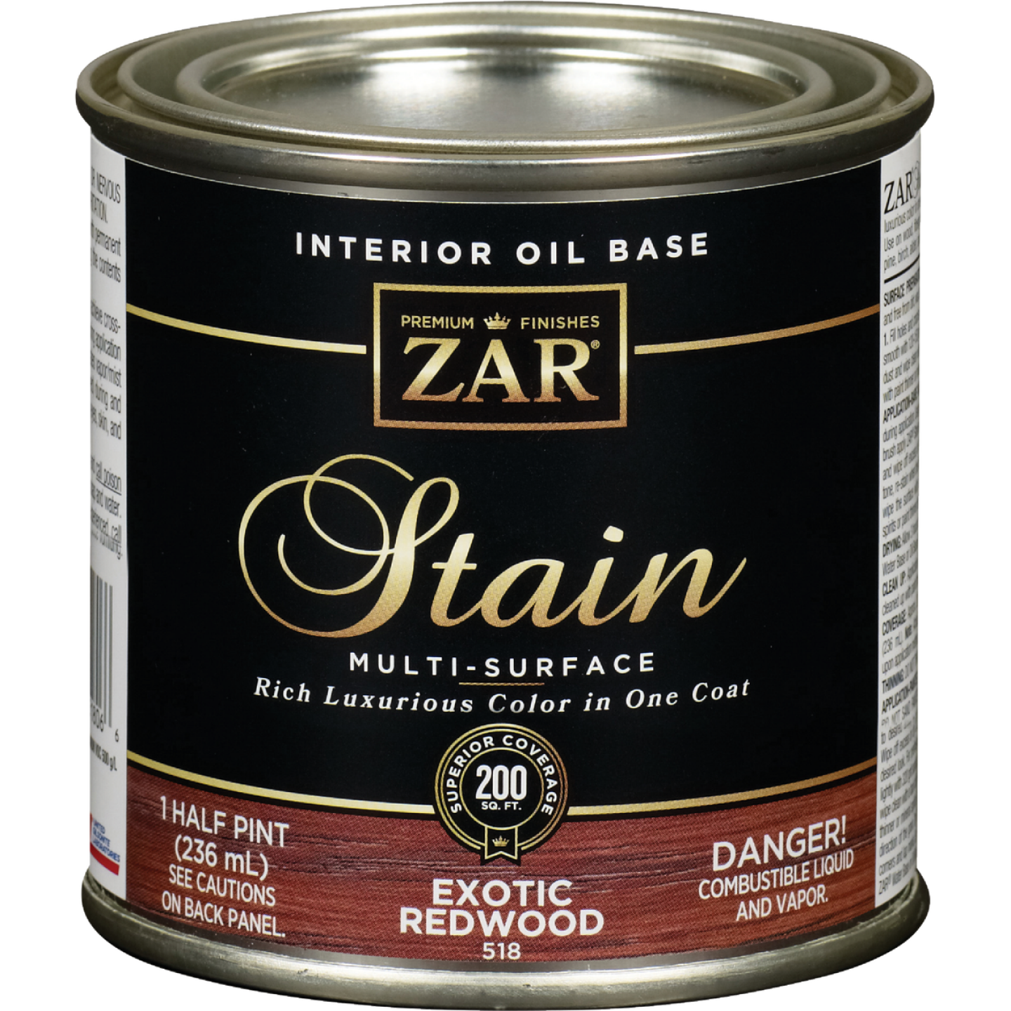 Zar 1/2 Pt. Exotic Redwood Oil-Based Multi-Surface Interior Stain Image 1