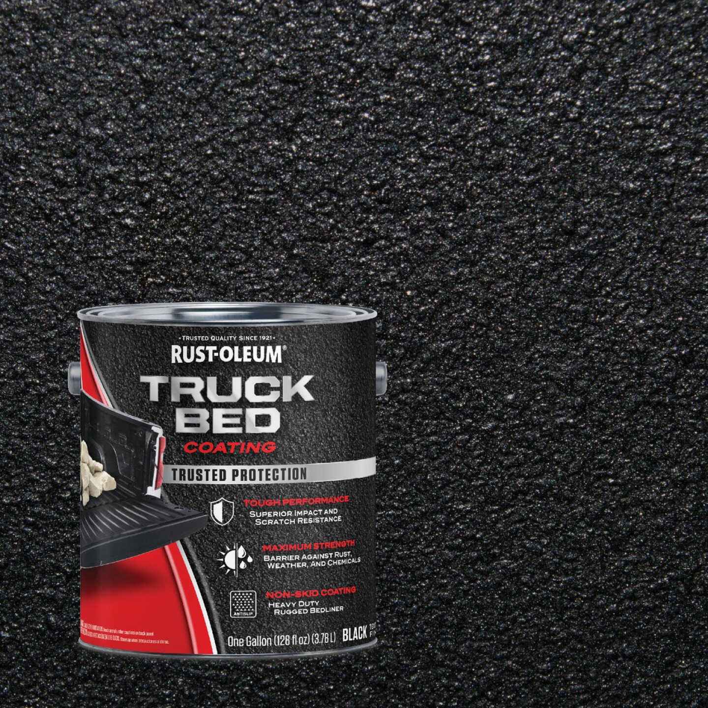 Rust-Oleum Automotive Truck Bed Coating, Gallon, Black Image 1