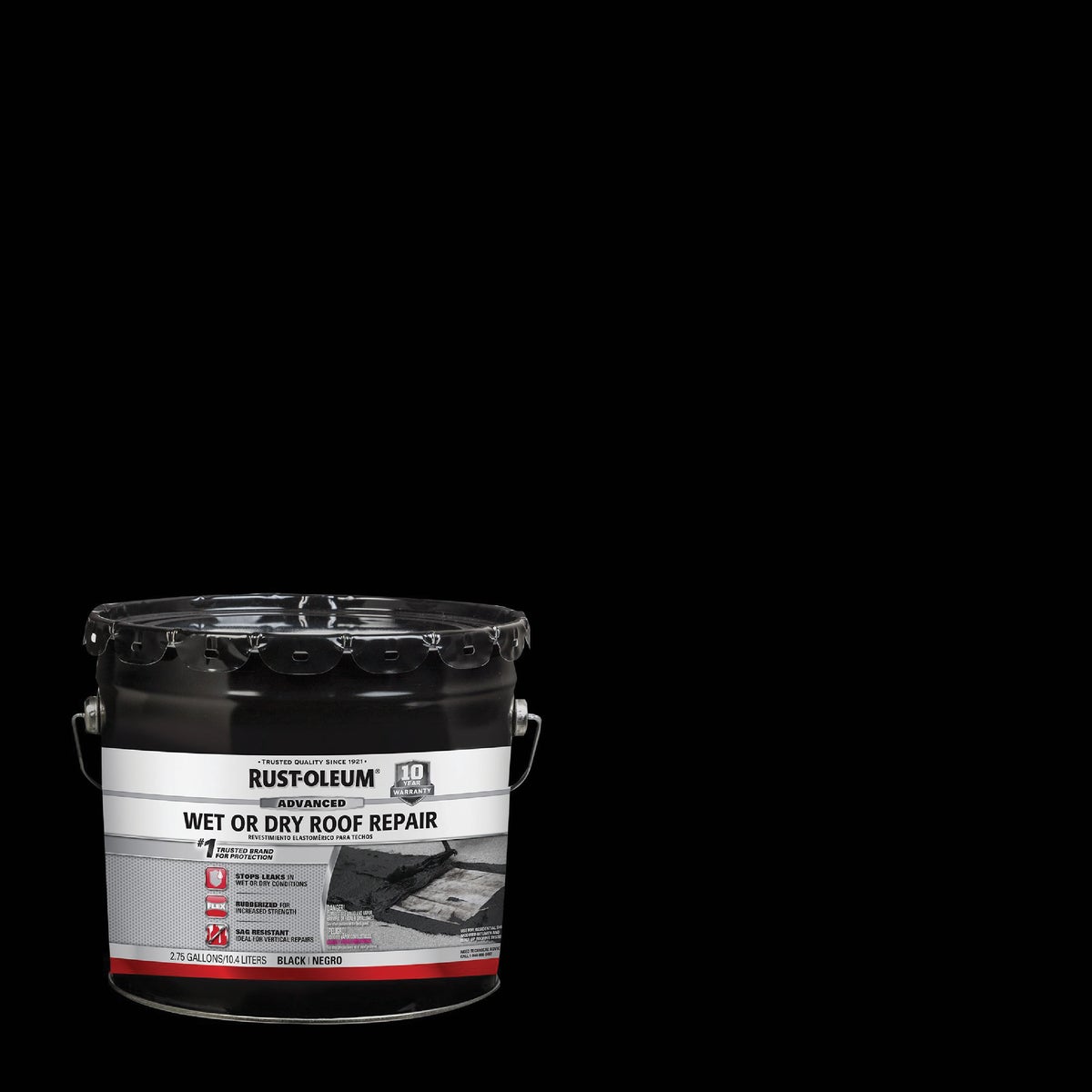 Rust-Oleum 2.75 Gal. Black Advanced Wet or Dry Roof Repair Image 1
