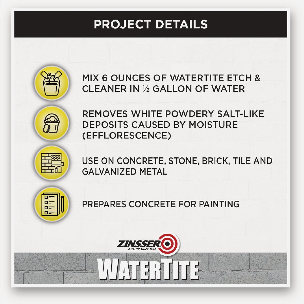 Zinsser WaterTite Etch & Cleaner, 12 Oz. Image 2