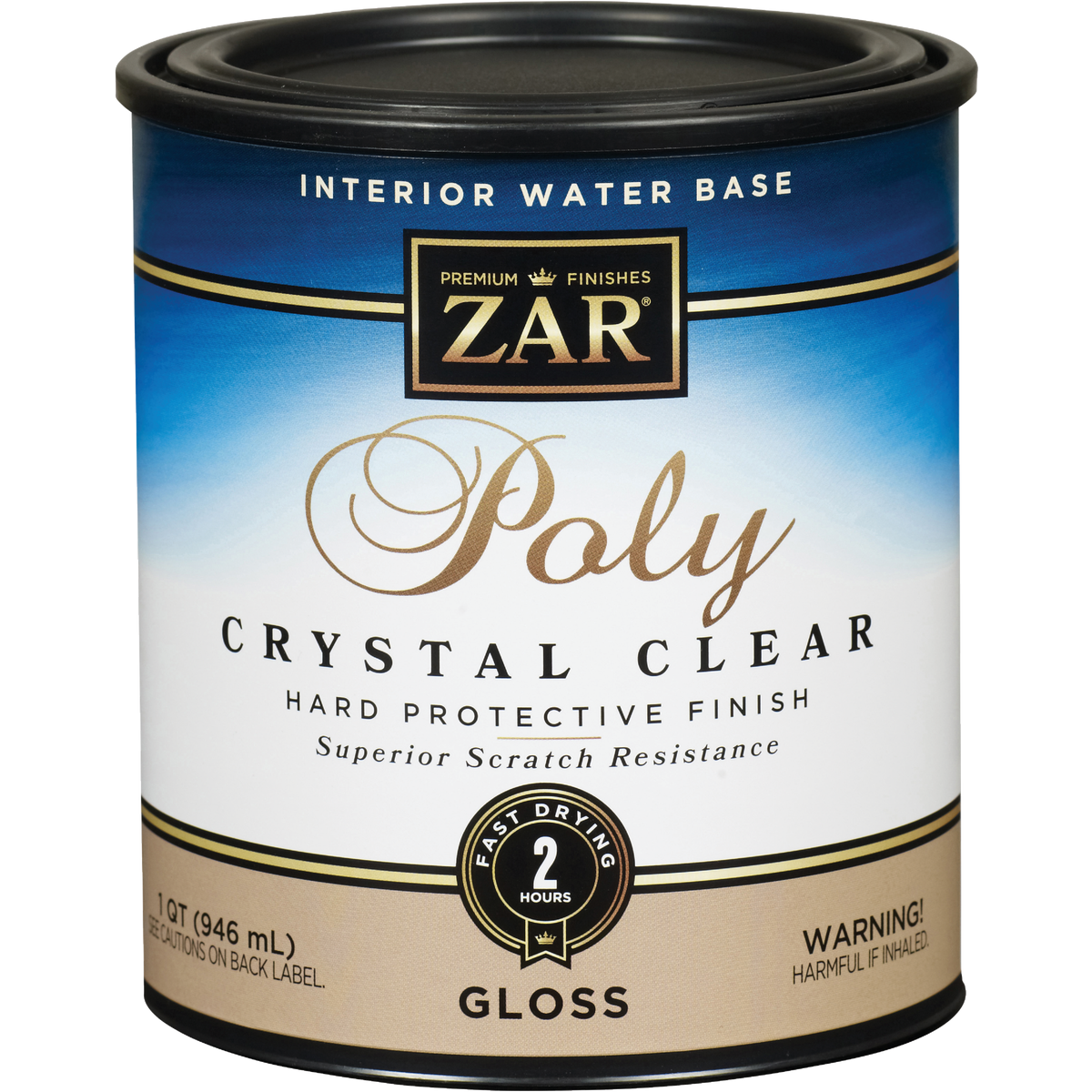 ZAR Aqua Gloss Water-Based Interior Polyurethane, 1 Qt.